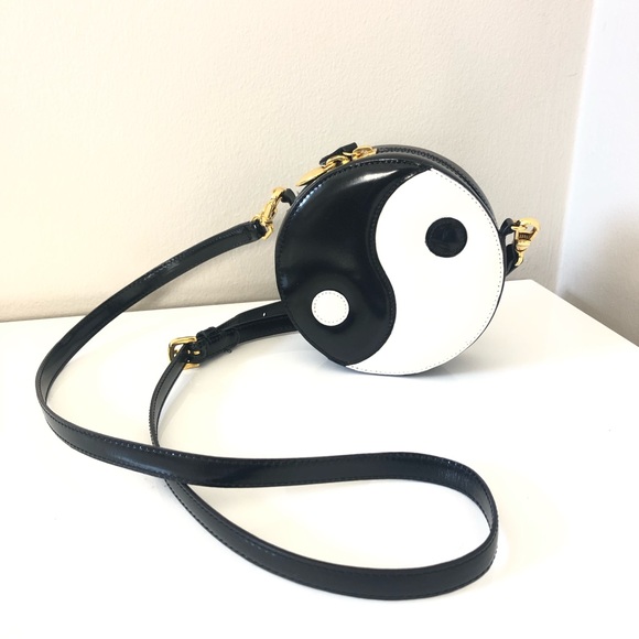 Moschino Handbags - RARE Moschino Yin Yang Mini Round Crossbody Purse